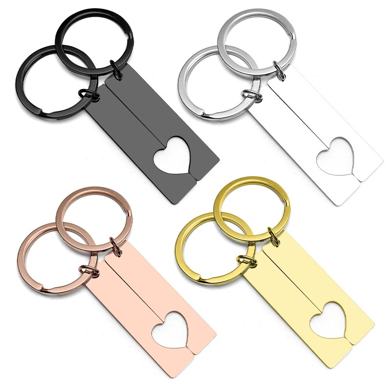 DIY Half-Heart Engraved Keychain